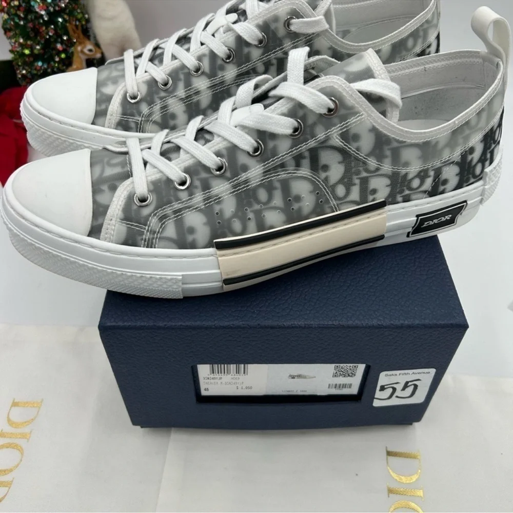 Men’s Dior B – 23 oblique low top sneakers size 45 made in Italy PRISTINE